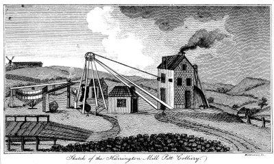 Schets van de Harrington Mill Pitt Colliery, County Durham door Middlemist