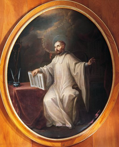 Sint Bernardus van Clairvaux, toegeschreven aan Miguel Cabrera (1695-1768) door Miguel (attr. to) Cabrera