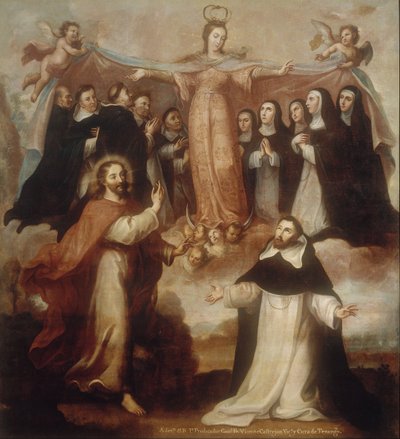 Allegorie van de Maagd Beschermvrouwe van de Dominicanen door Miguel Cabrera