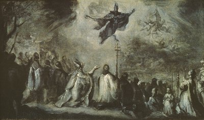 De verschijning van St. Augustinus door Miguel Jacinto Meléndez