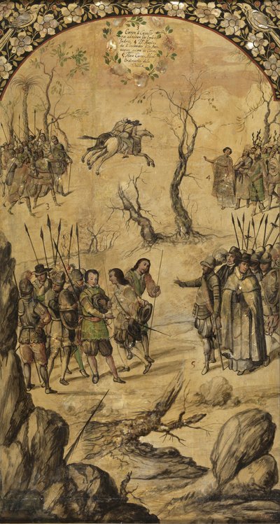 De verovering van Mexico door Hernan Cortes door Miguel and Juan Gonzalez