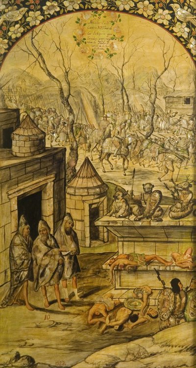 De verovering van Mexico door Hernan Cortes door Miguel and Juan Gonzalez