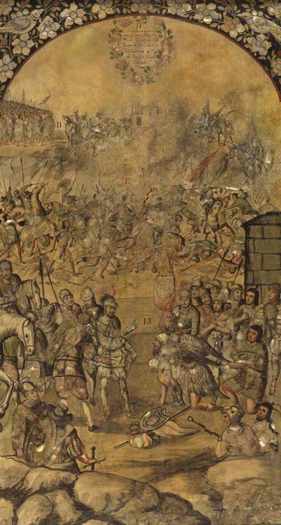 De verovering van Mexico door Hernan Cortes door Miguel and Juan Gonzalez