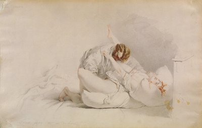Erotische scène door Mihaly von Zichy