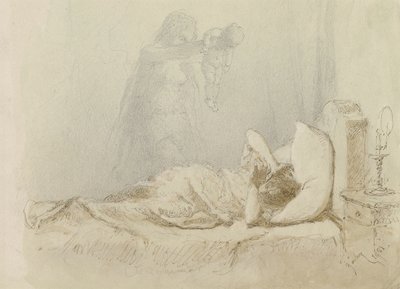 Nachtmerrie; Cauchemar, 1901 door Mihaly von Zichy