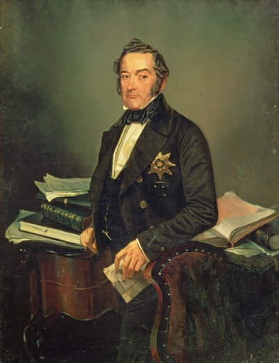 Portret van Senator Ivan Tolstoy (1792-1854) door Mihaly von Zichy
