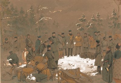 De Berenjacht van Tsaar Alexander II, 1872 door Mihaly von Zichy