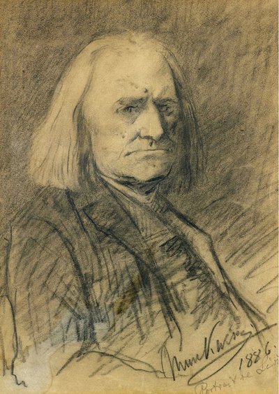Portret van Franz Liszt door Mihály Munkácsy