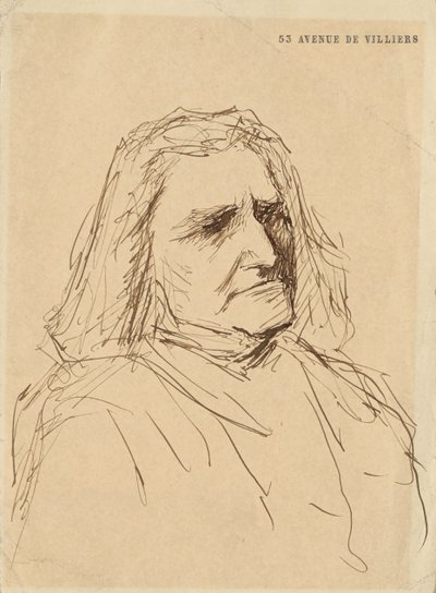 Portret van Franz Liszt 1811-1886, 1880s door Mihály Munkácsy