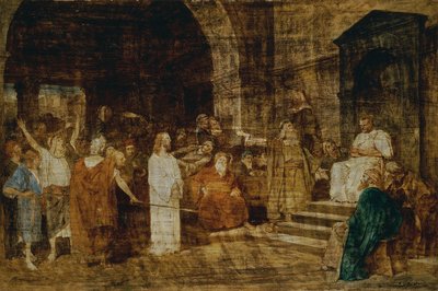 Christus voor Pilatus door Mihály von Munkácsy