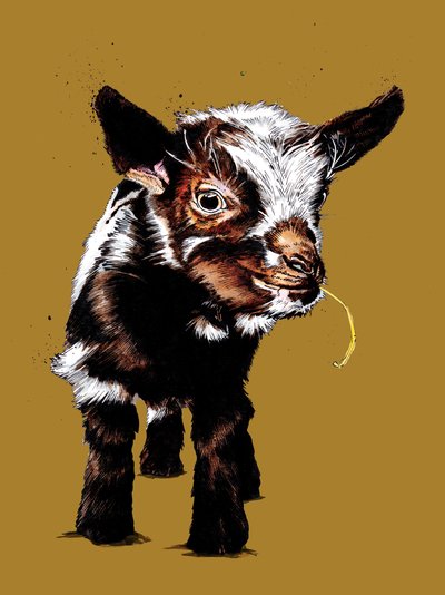 Babygeit op goudgeel, 2020 door Mike Davis
