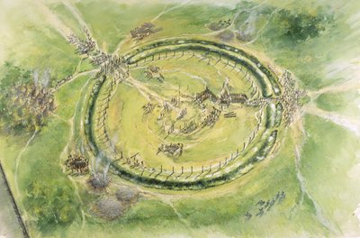 Stonehenge Fase 2, ca. 27e eeuw v.Chr., ca. 1990-2010 door Mike Seaforth