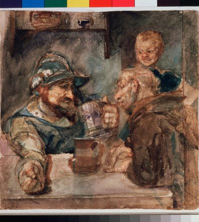 Boven een bierpul door Mikhail Aleksandrovich Vrubel