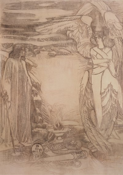 Illustratie voor het gedicht Profeet door A. Poesjkin, 1905 door Mikhail Aleksandrovich Vrubel