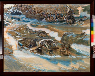 Illustratie voor het sprookje van de tsaar Saltan door A. Poesjkin door Mikhail Aleksandrovich Vrubel