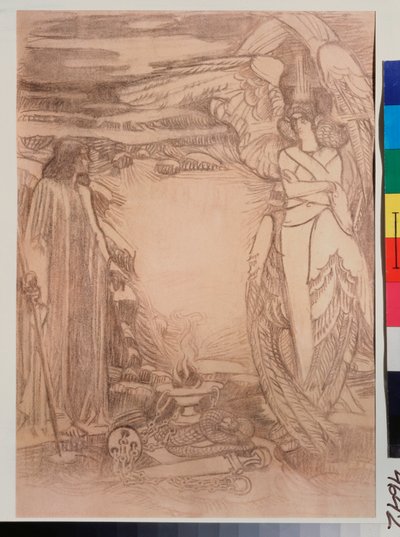 Illustratie voor het gedicht Profeet van Alexander Poesjkin door Mikhail Aleksandrovich Vrubel