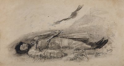 Illustratie bij het gedicht Ismail-Bey door M. Lermontov door Mikhail Aleksandrovich Vrubel