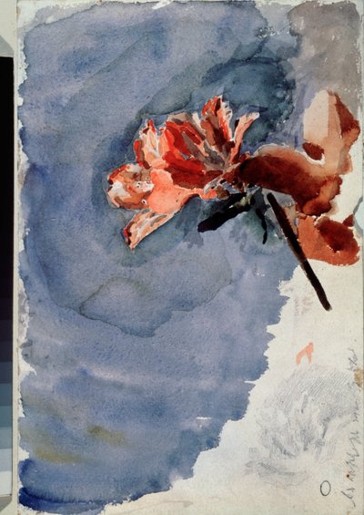 De rode azalea door Mikhail Aleksandrovich Vrubel