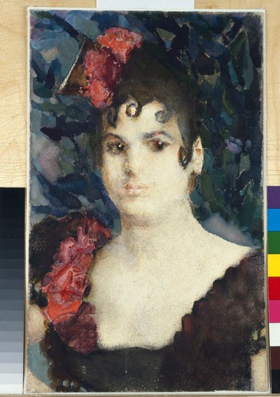 Portret van Tatyana Lyubatovich als Carmen in de opera van Georges Bizet door Mikhail Aleksandrovich Vrubel