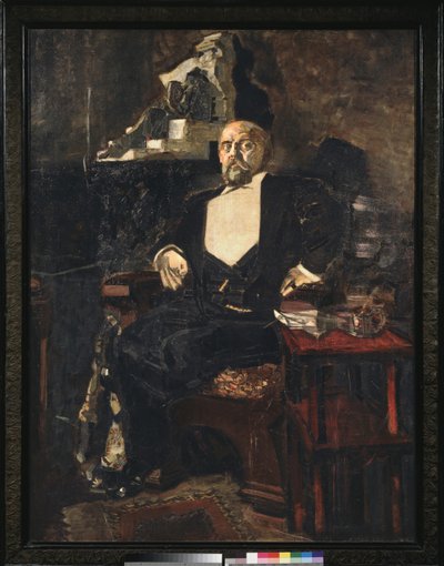 Portret van Savva Manontov door Mikhail Aleksandrovich Vrubel