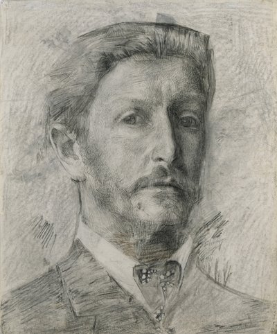 Zelfportret, 1904-1905 door Mikhail Aleksandrovich Vrubel