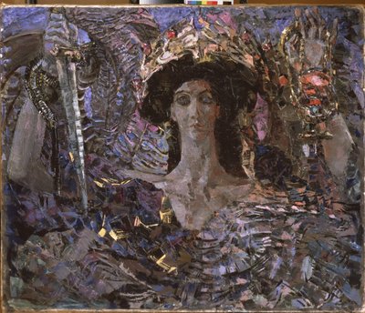 Zesvleugelige Serafijn (Azrael) door Mikhail Aleksandrovich Vrubel
