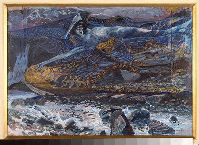 De Neergeslagen Demon door Mikhail Aleksandrovich Vrubel