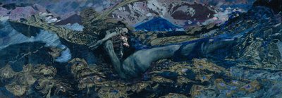 De demon neergeslagen, 1902 door Mikhail Aleksandrovich Vrubel
