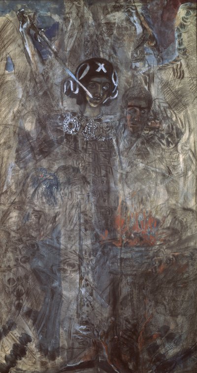 Het visioen van de profeet Ezechiël, 1906 door Mikhail Aleksandrovich Vrubel