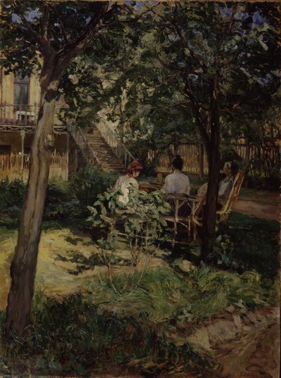 In de tuin door Mikhail Anatolyevich Mamontov