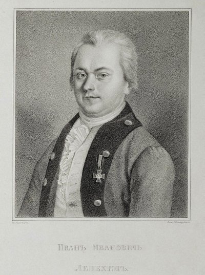 Portret van Ivan Lepyokhin 1740-1802, ca. 1838 door Mikhail Andreyevich Kashentsev