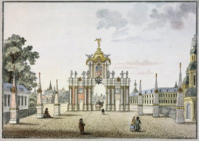 De Rode Poorten in Moskou door Mikhail Ivanovich (after) Makhaev