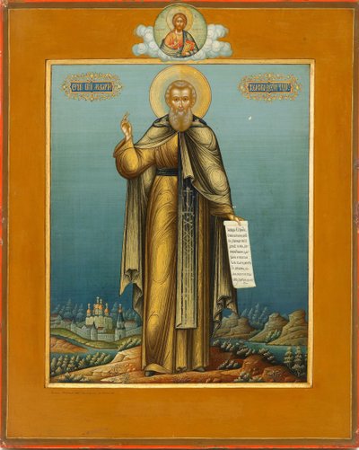 Heilige Macarius van Unzha, ca. 1910 door Mikhail Ivanovich Dikaryov