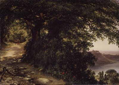 Uitzicht op Castel Gandolfo nabij Rome, 1836 door Mikhail Ivanovich Lebedev