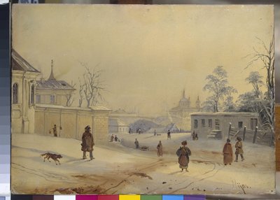 Vladimirheuvel in Kiev door Mikhail Makarovich Sazhin