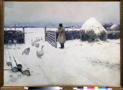 De Eerste Sneeuw is Gevallen door Mikhail Markianovich Germashev
