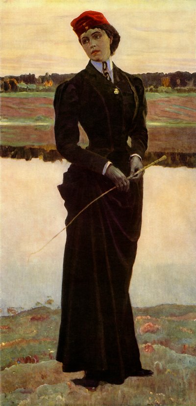 Portret van Olga Mikhailovna Nesterova-Shretera, de dochter van de kunstenaar, ca. 1906, 1965 door Mikhail Nesterov