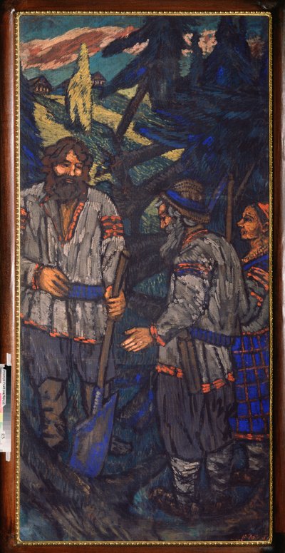Het huwelijk van grootvorst Vladimir I Sviatoslavich door Mikhail Nikolayevich Yakovlev