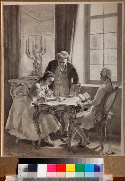 Russische les van keizerin Catharina II door Mikhail Petrovich Klodt