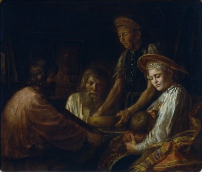 Boerenmaaltijd, 1774 door Mikhail Shibanov