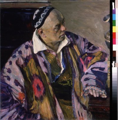 Portret van de architect Alexey Shchusev door Mikhail Vasilievich Nesterov