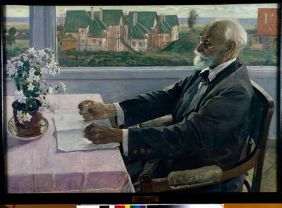 Portret van de fysioloog, psycholoog en arts Ivan Petrovich Pavlov (1849-1936) door Mikhail Vasilievich Nesterov
