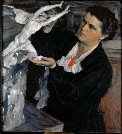 Portret van de beeldhouwer Vera Mukhina. door Mikhail Vasilievich Nesterov