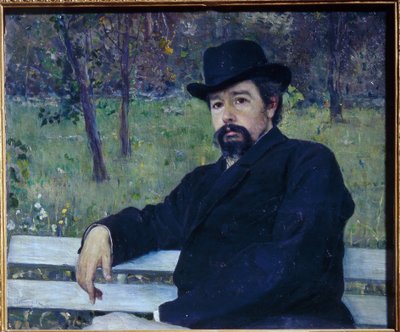Portret van de schilder Nikolai Alexandrovich Yaroshenko door Mikhail Vasilievich Nesterov