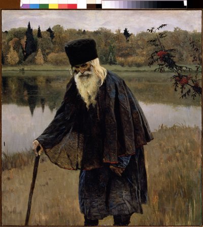 Een kluizenaar door Mikhail Vasilievich Nesterov
