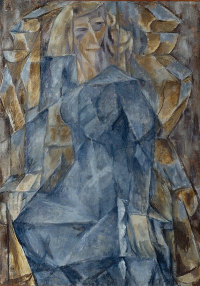 Portret van een vrouw, 1910s door Mikhail Vasilyevich Le Dantyu