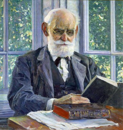 Portret van de fysioloog, psycholoog en arts Ivan P. Pavlov, 1849-1936, 1930 door Mikhail Vasilyevich Nesterov