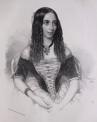 Portret van Emilia Lemouton (Miklós Barabás, 1845) door Miklós Barabás