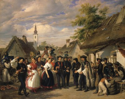 De aankomst van de bruid door Miklós Barabás