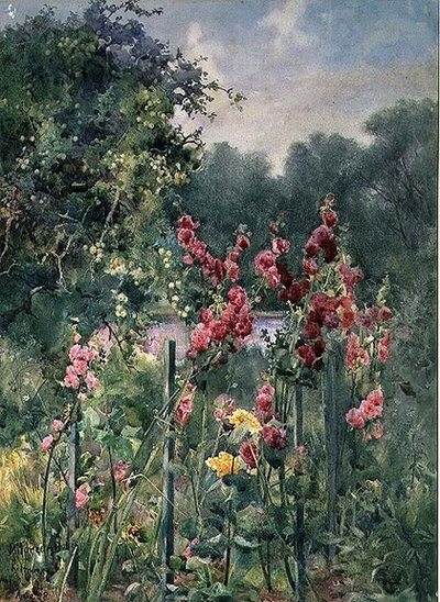 Stokrozen door Mildred Anne Butler